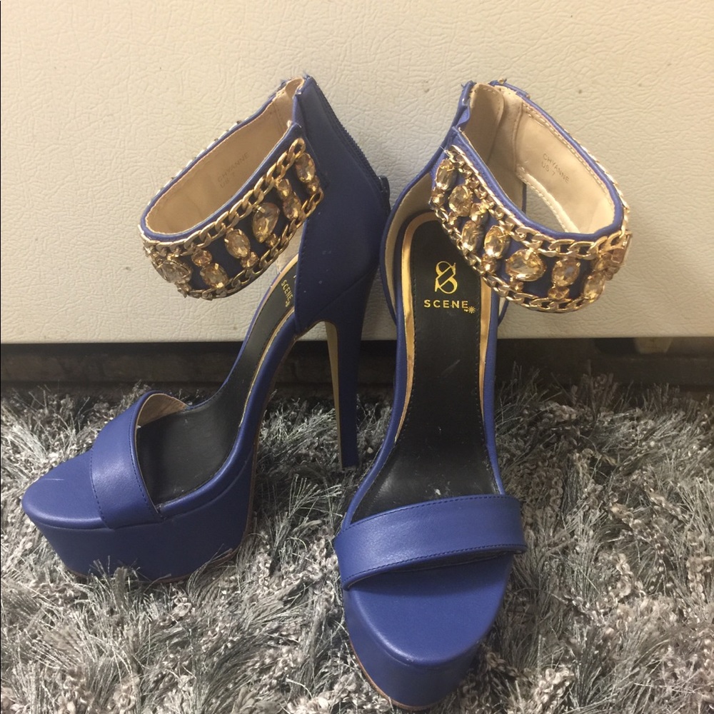 Royal blue heels